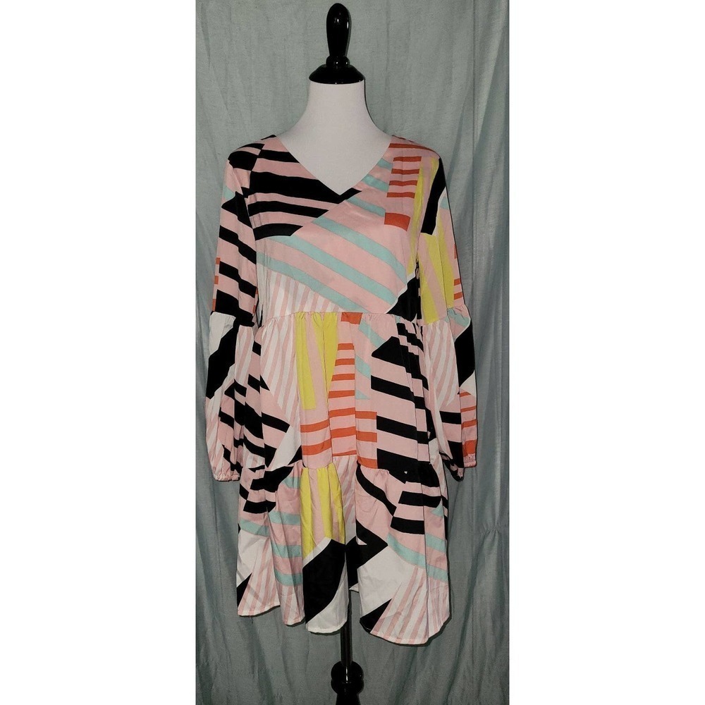 NWOT Tunic dress medium Pink Black